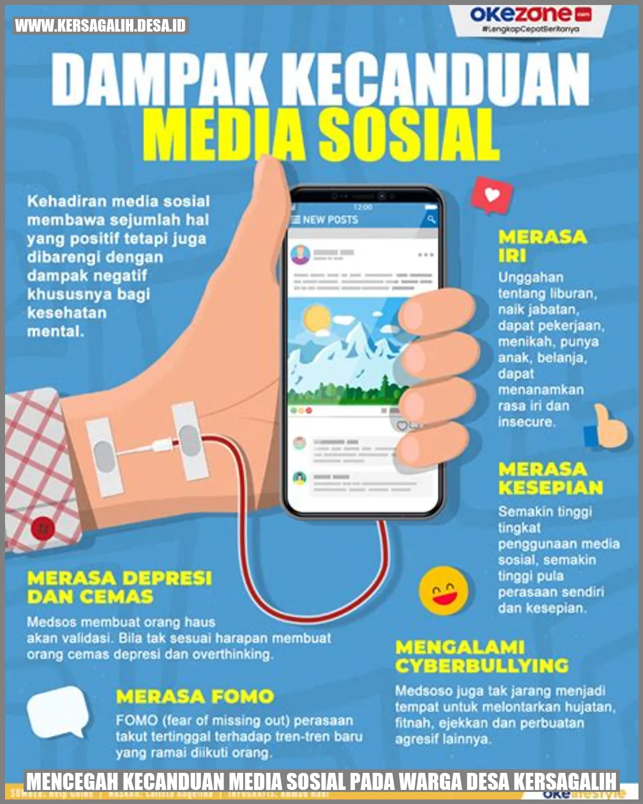 Mencegah Kecanduan Media Sosial pada Warga Desa Kersagalih