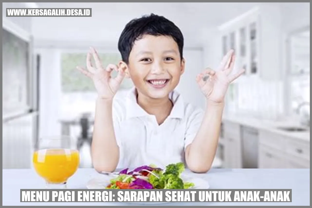 Menu Sarapan Sehat untuk Anak-Anak