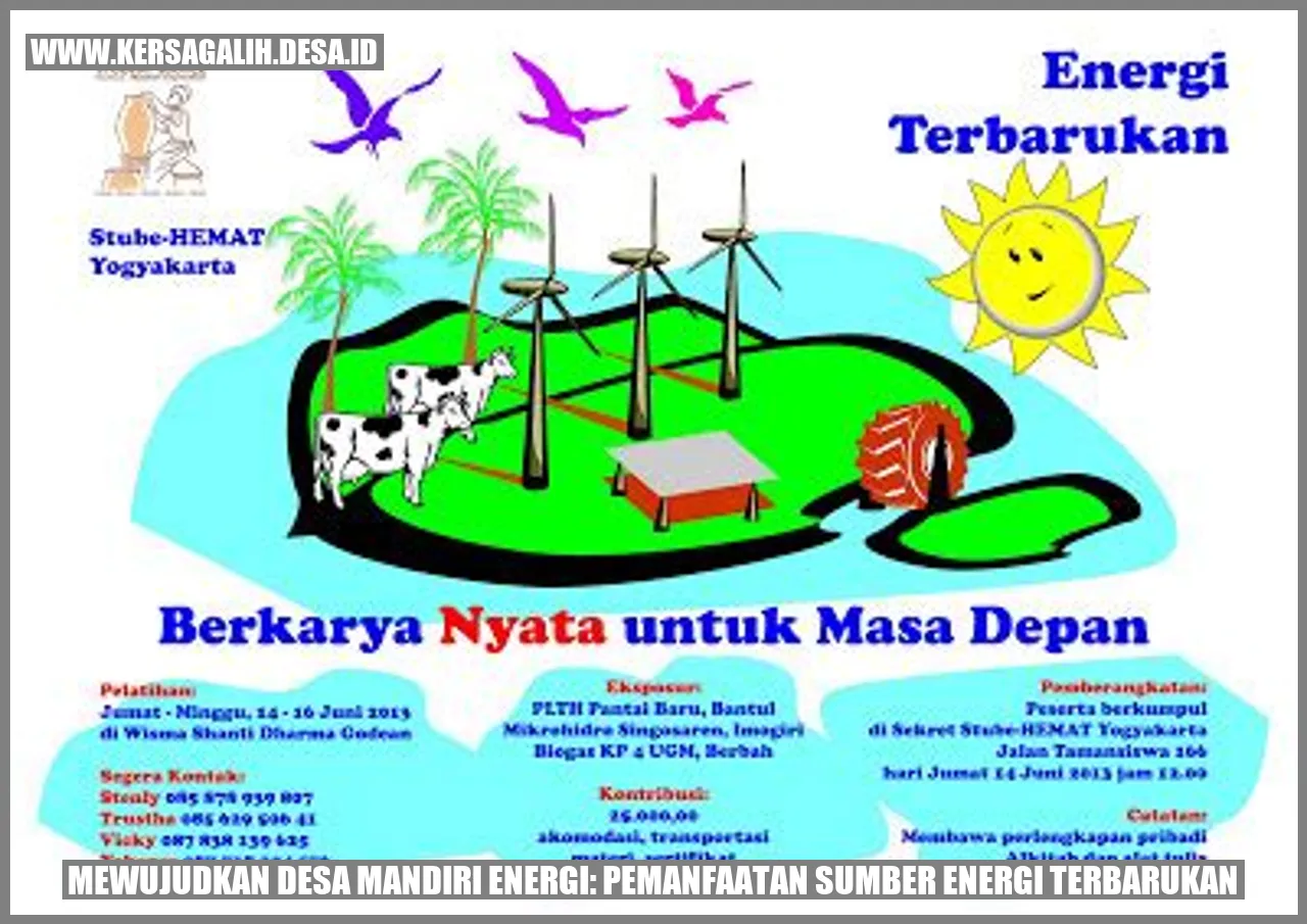 Mewujudkan Desa Mandiri Energi: Pemanfaatan Sumber Energi Terbarukan